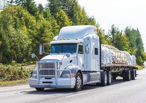 Freight Truck moving on the Road